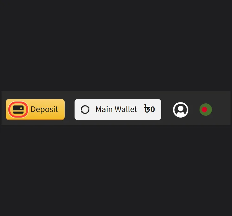 Deposit button in the Jeetwin site header next to the Main Wallet balance